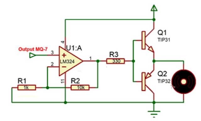 Implementasi Sensor Gas MQ-7 dengan motor DC