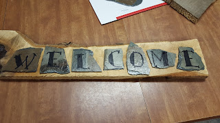 welcome sign, repurposed, vintage, home decor, shabby chic, rustic 