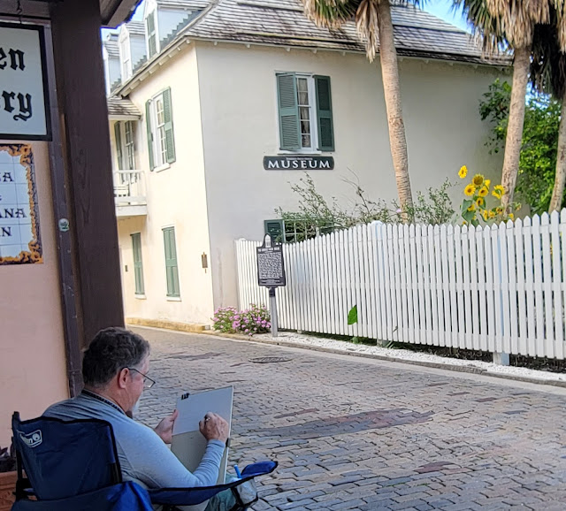 David Tarbert at the Plein Air St. Augustine Paint Out