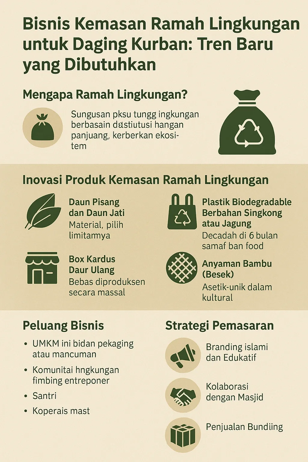 kemasan ramah lingkungan untuk daging kurban, bisnis kemasan kurban, peluang usaha Idul Adha, kemasan halal eco-friendly