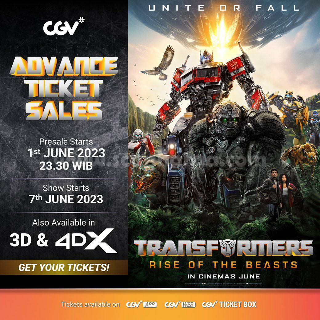 Promo CGV CINEMA ADVANCE TICKET SALE FILM TRANSFORMERS