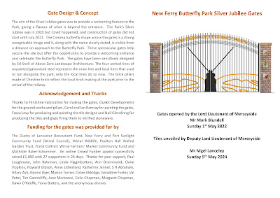 The Silver Jubilee Gate leaflet