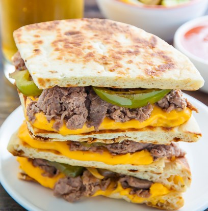 LOADED PHILLY CHEESESTEAK QUESADILLAS