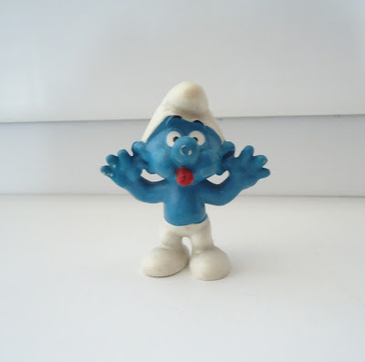  Naughty Smurf Figure Peyo on Arm Early Issue 2.0077 Schtroumpfe Schlumpf Puffi