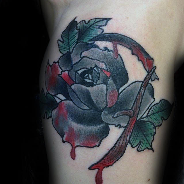 Tatuagens de Rosas Pretas - 60 fotos e modelos para sua inspiração!