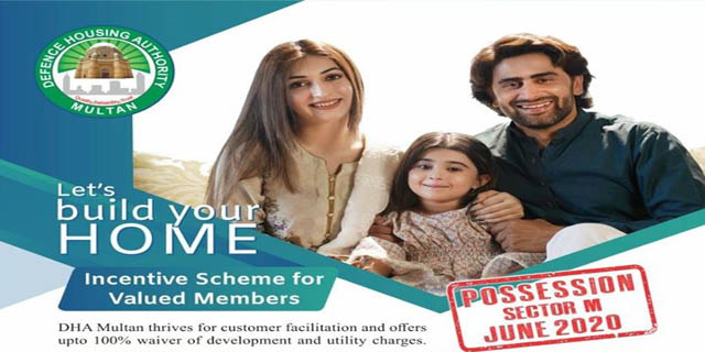 DHA Multan offers 100% waiver of development & Utility charges