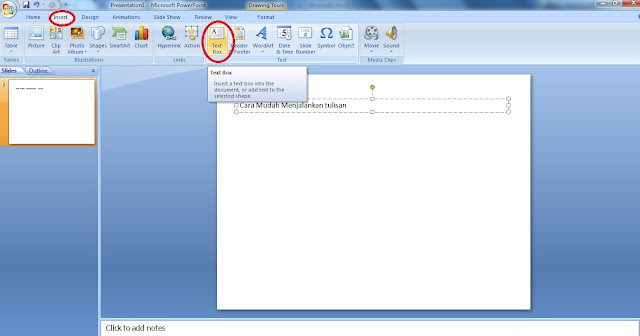 Cara Mudah Menjalankan Tulisan Pada Power Point 