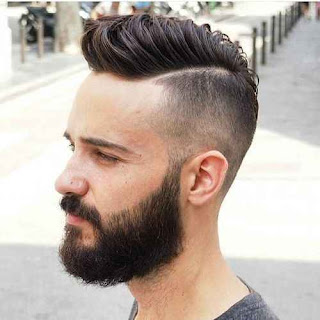 Shaved Line Side Fade Hairstyle