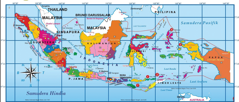  Gambar  Peta  Indonesia  Menurut Letak Geografis Koleksi 