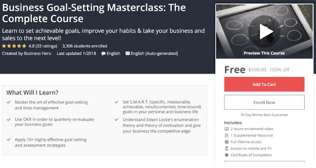 [100% Off] Business Goal-Setting Masterclass: The Complete Course| Worth 199,99$ 