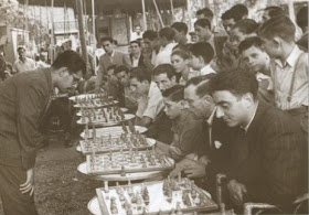 Simultáneas de ajedrez por Antonio Medina, Granollers 1945