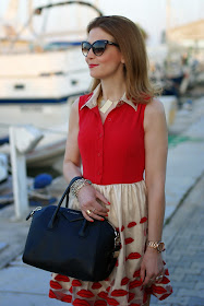 Choies red lips dress, NAU! sunglasses, Givenchy Antigona black, Fashion and Cookies, fashion blogger