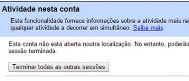 Terminar sessão remotamente gmail