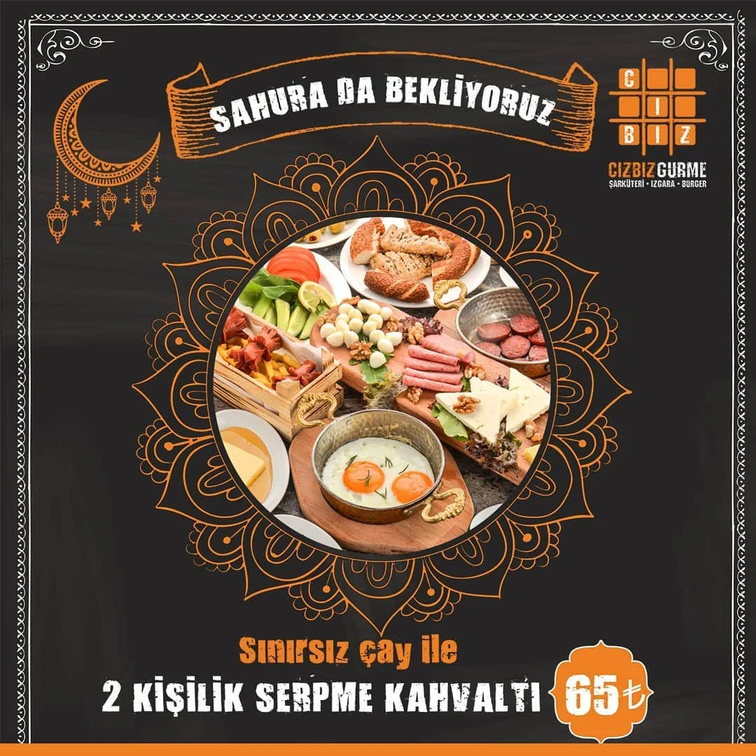 cızbız gurme beylikdüzü istanbul sahur menü