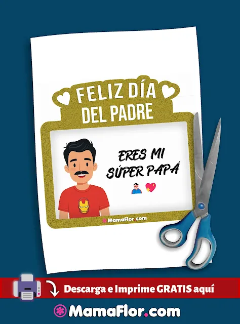Carteles de Super Papá para Imprimir