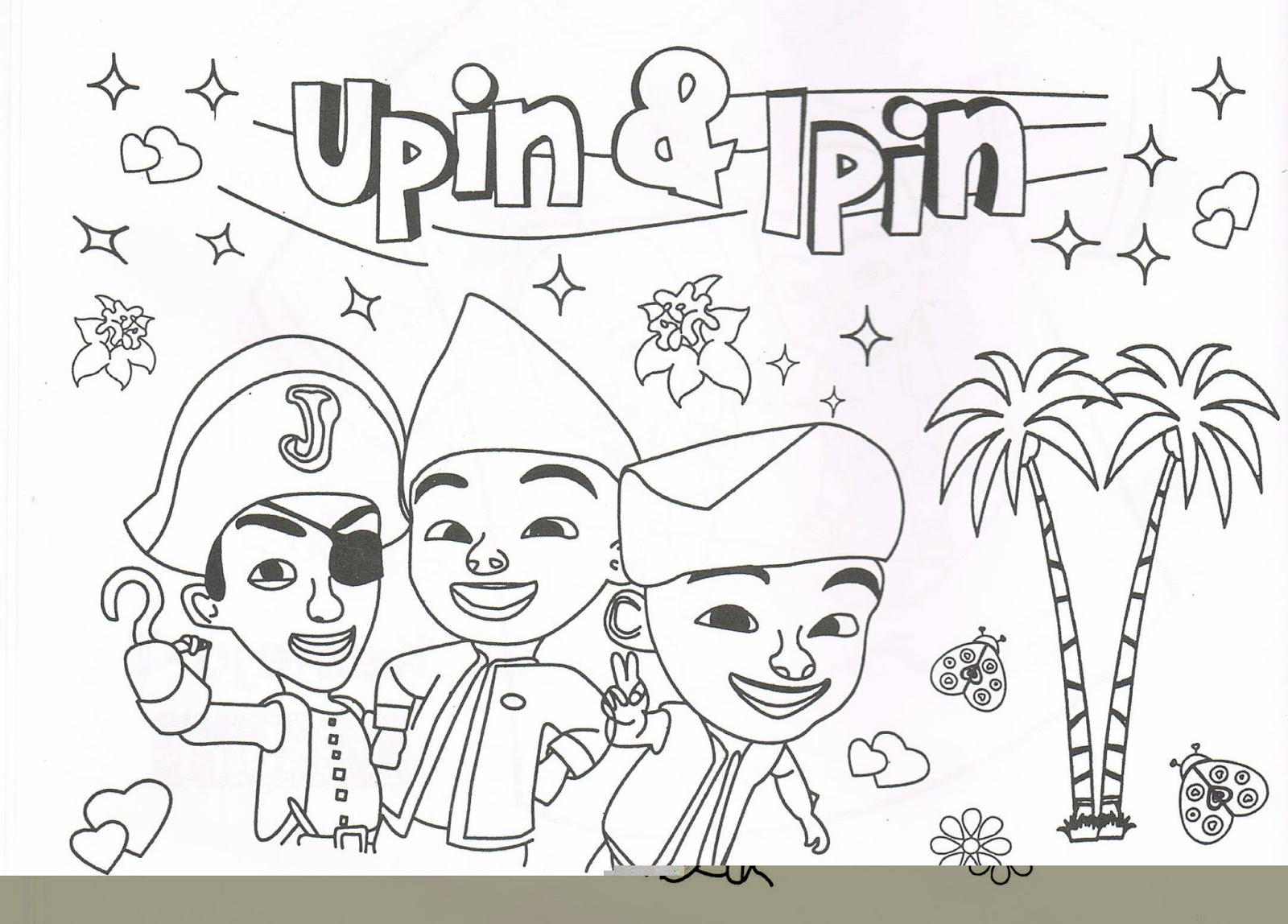 10 Mewarnai Gambar Upin Dan Ipin Terbaru