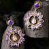 Purple stone earrings