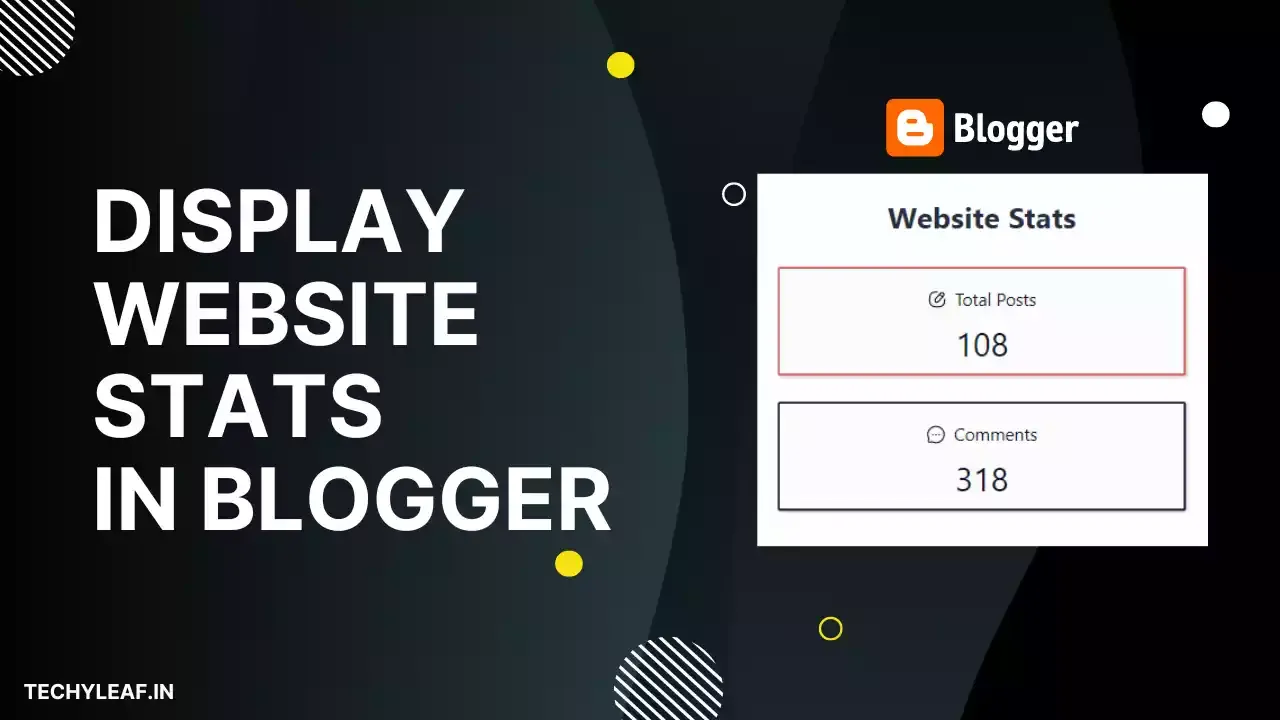 How to Display Website Stats in Blogger