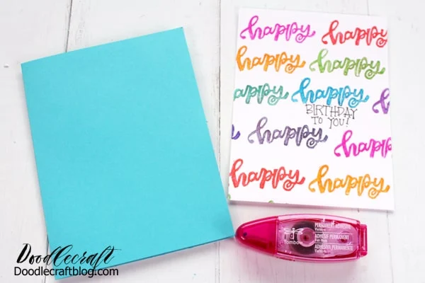 How to make a handmade card with tombow adhesive