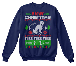 Angry Cat Ugly Christmas Sweater