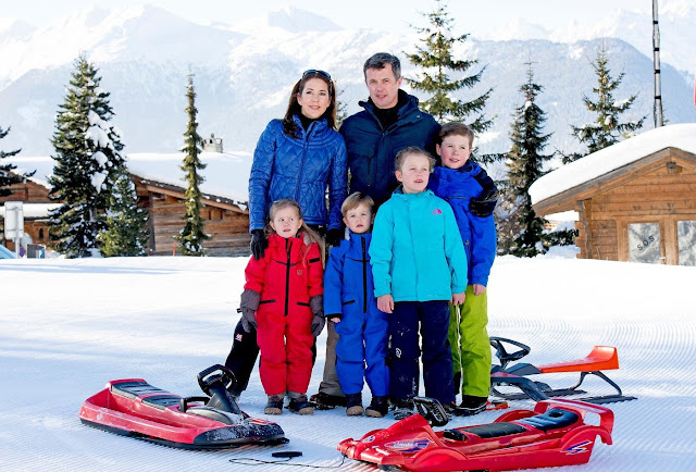 Danish Crown Princess Mary and Crown Prince Frederik and Prince Christian and Princess Isabella and Princess Josephine and Prince Vincent