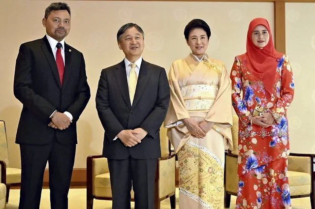Emperor Naruhito and Empress Masako, Crown Prince Haji and Crown Princess Sarah and Crown Princess Kiko