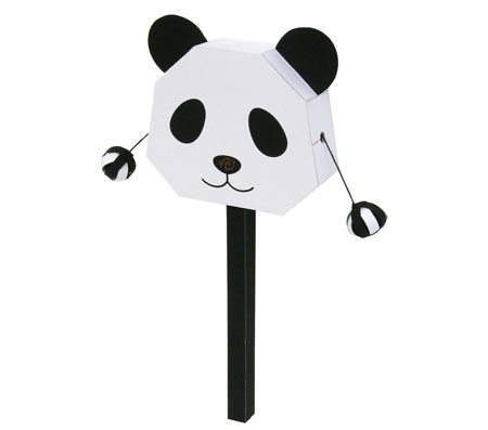 Panda Pellet Drum Papercraft