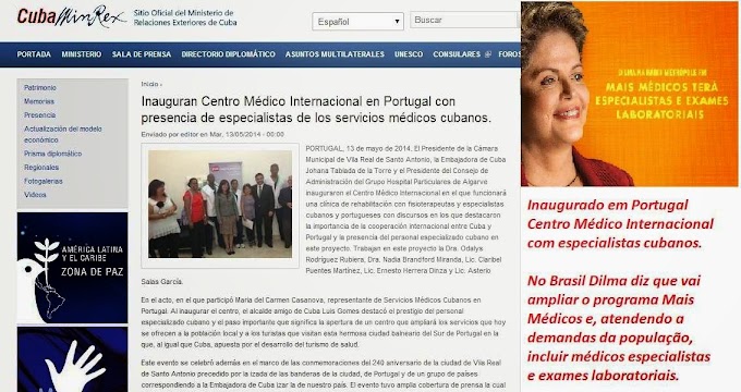  Portugal inaugurou Centro Médico Internacional com especialistas cubanos