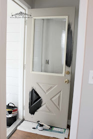 DIY Etched Glass Metal Door Makeover, Bliss-Ranch.com