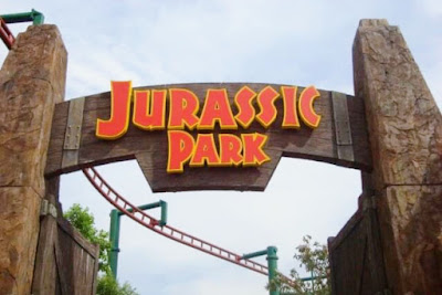 The iconic Jurassic Park Entrance Gate