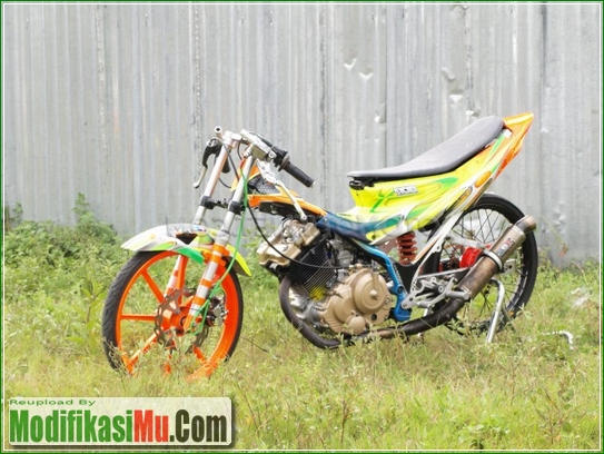 Cara Modifikasi Suzuki Satria F150 Drag Bike Racing Look 