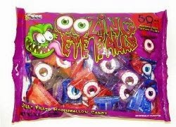 Oozing Eye Balls Candy, 16 Assorted Jelly-filled Marshmallow Eyeballs