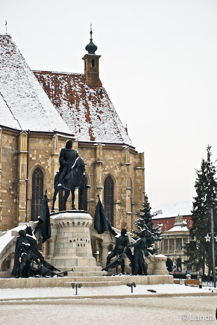 Plaza o Piaţa Unirii de Cluj-Napoca en Rumania