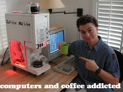 coffee computer addict