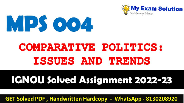 IGNOU MPS 004 Solved Assignment 2022-23