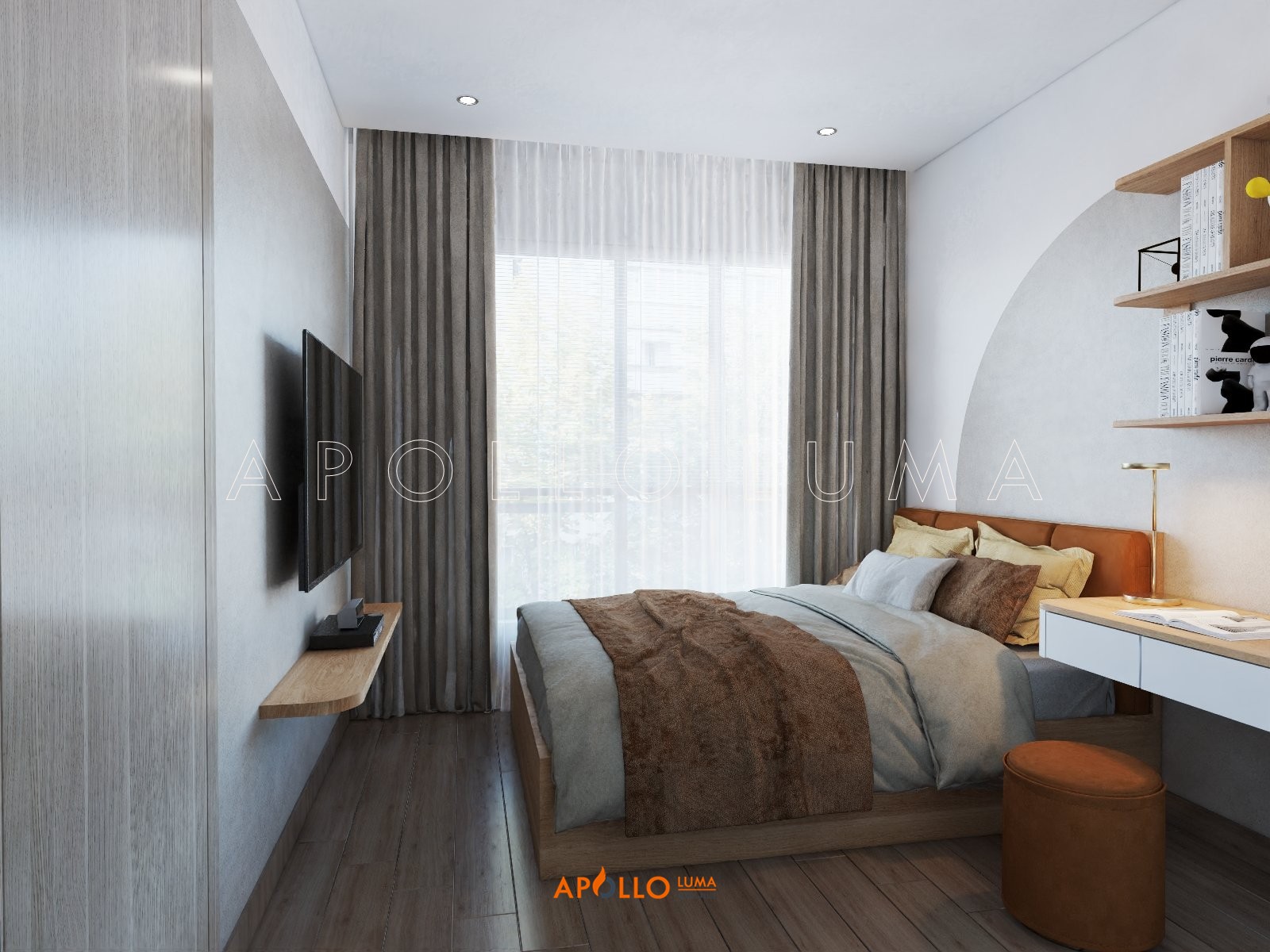 Thiết kế nội thất căn hộ 2 phòng ngủ tòa S1.03 Vinhomes Ocean Park