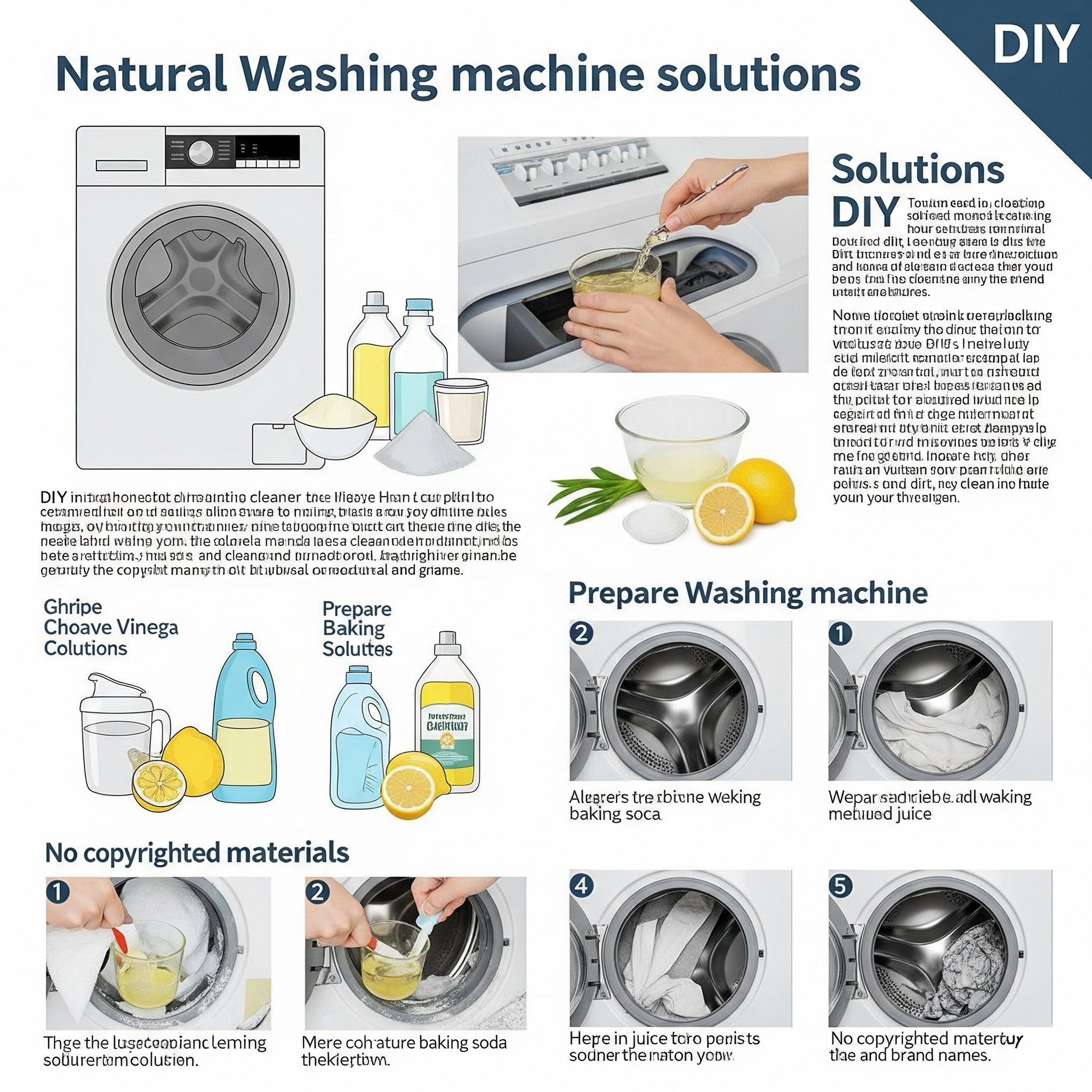 Natural DIY solution for cleaning washing machine