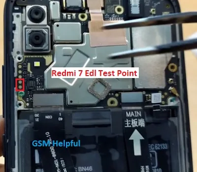 Redmi 7 Test Points Redmi 7 EDL Mode Pinout