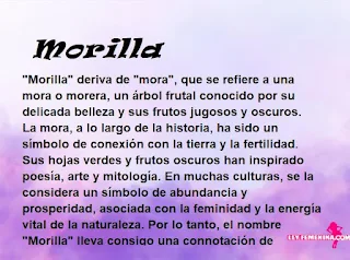 ▷ Significado del nombre Morilla