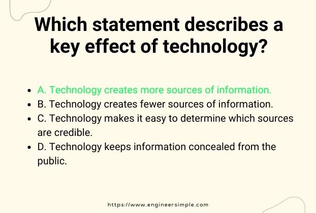 Which statement describes a key effect of technology?