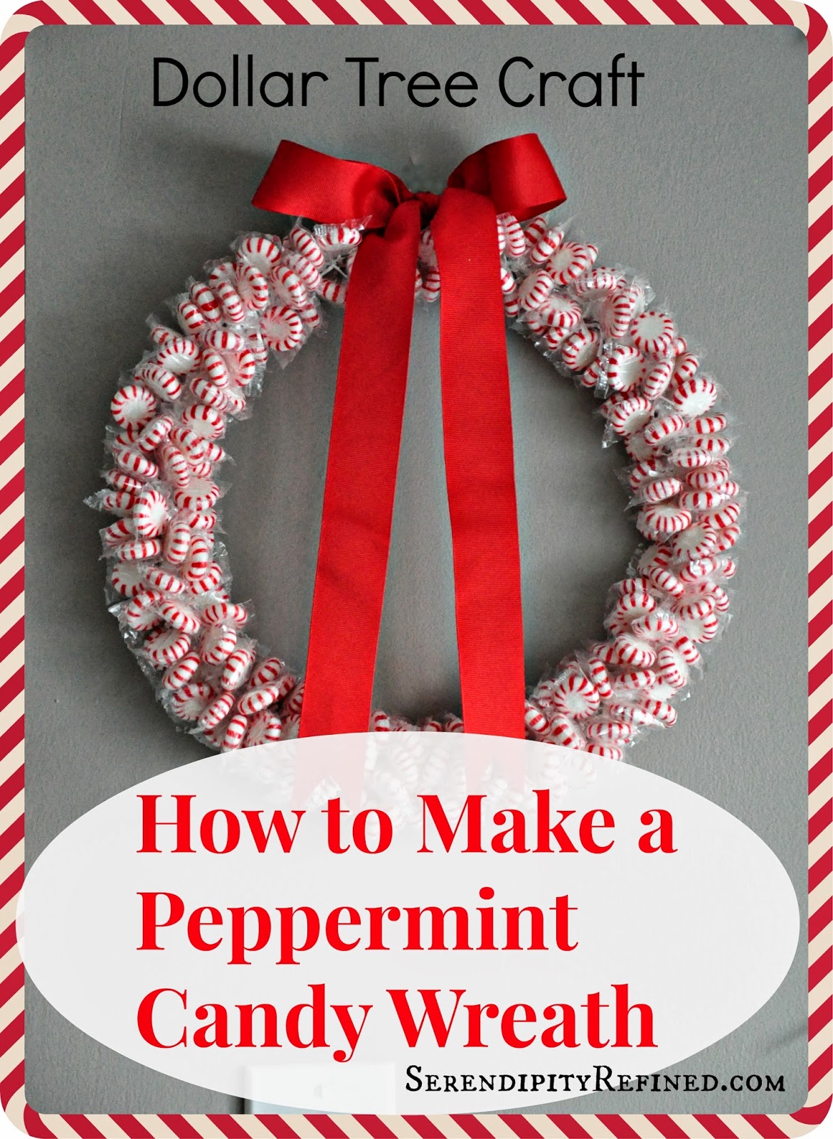 Spray the inside of each cookie cutter with cooking spray. Serendipity Refined Blog Diy Holiday Peppermint Wreath Dollar Tree Craft
