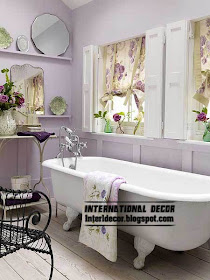 stylish purple shade for bathroom window