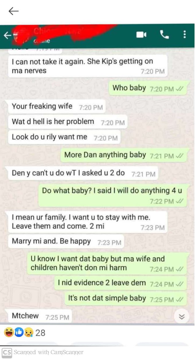 Side Chick Gives Man 7 Days To Leave His Wife