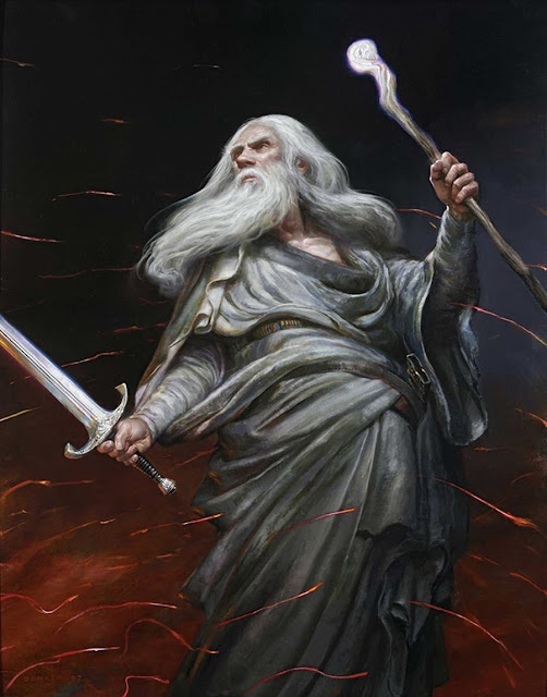 A painting of Gandalf from Lord of the Rings by fantasy artist Donato Giancola