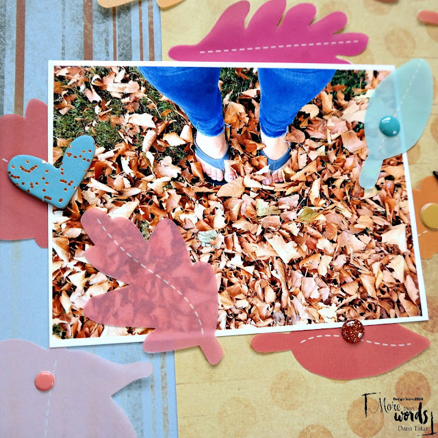 How to Embellish a Fall Photo with Vellum and Chipboard Leaves