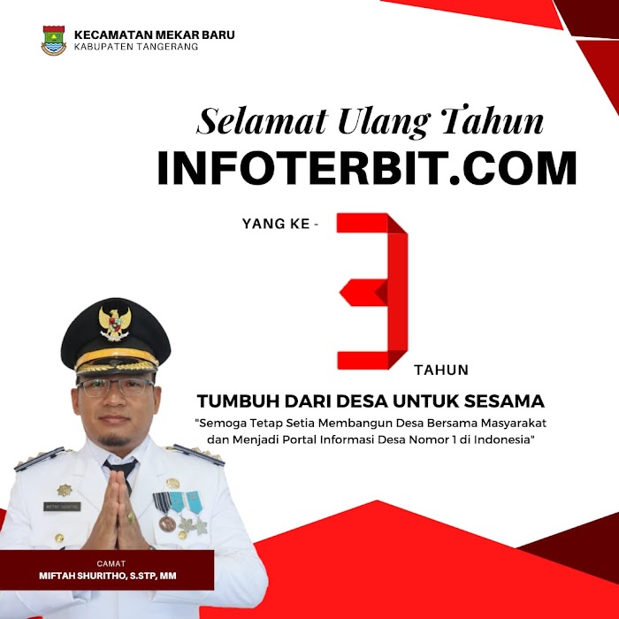 Pemerintah Kecamatan Mekar Baru Kabupaten Tangerang Mengucapkan Selamat HUT ke-3 Media InfoTerbit