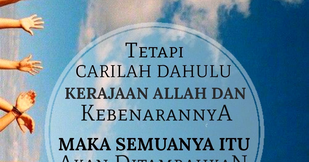 Ayat Alkitab  Matius 6 33 Kata  Bijak Blessing Words