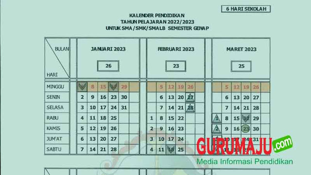 Kalender Pendidikan 2022 / 2023 Jawa Tengah RESMI