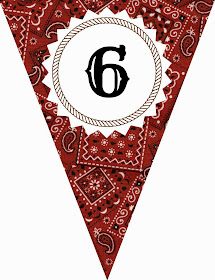 FREE Printable Western-Themed Pennant Banner (includes all letters and numbers) | Apples to Applique #western #party #cowboy #cowgirl #birthday