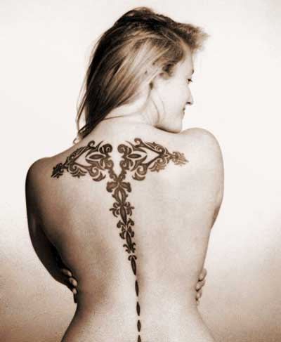 Capricorn Tattoo Sign on Back Body